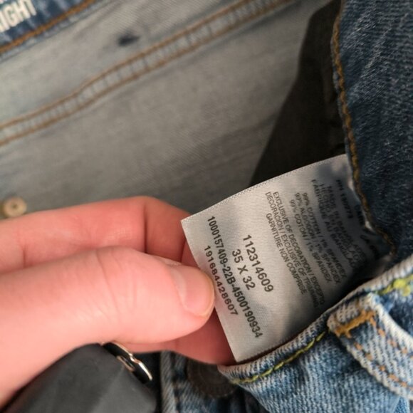 Wrangler Retro Western Cowboy Country Slim Straight Jeans 35x32 - Picture 5 of 8